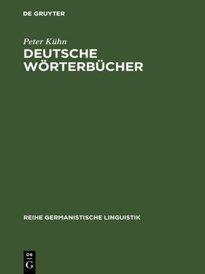 cover image of Deutsche Wörterbücher